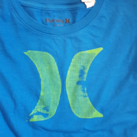 Hurley Blue Green Long Sleeve Shirt XLg - Picture 5 of 5